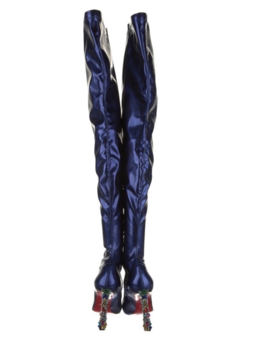 Christian Louboutin Cosmic
Alta Boots 100 Over-the-Knee
Strass RETAIL 3995 - Picture 9 of 13